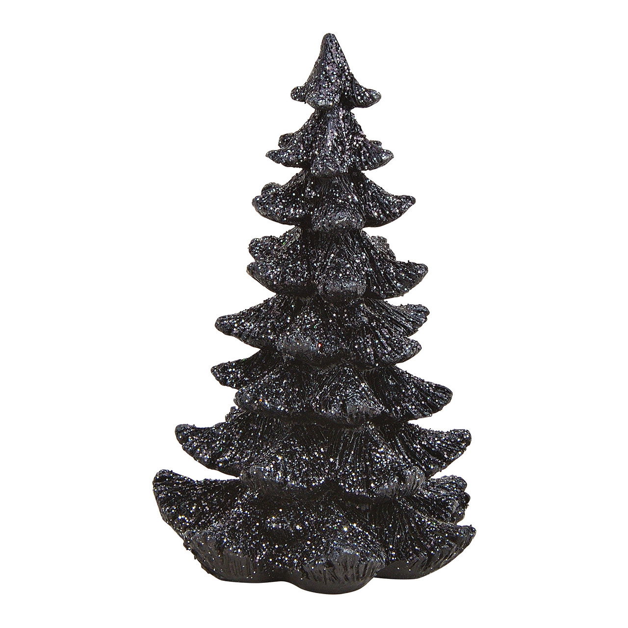 Sapin en poly noir (L/H/P) 10x16x10cm