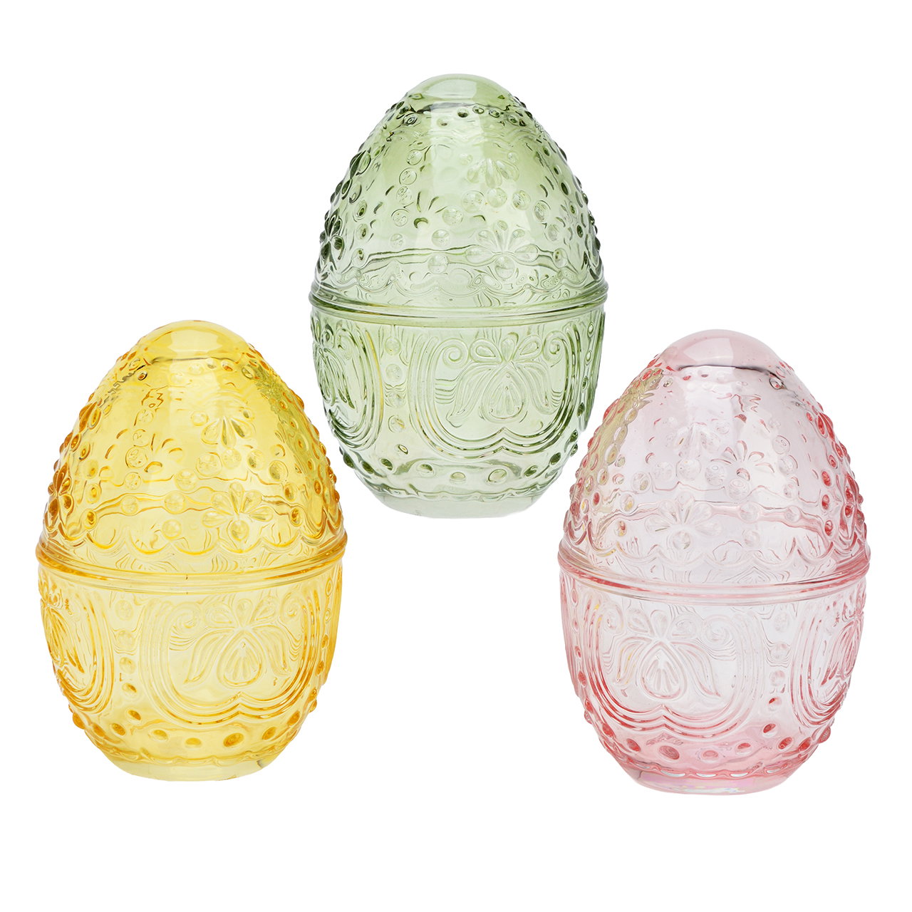 Glasbehälter, Ostereierform, bunte Gläser, gehäuse, Musterel
