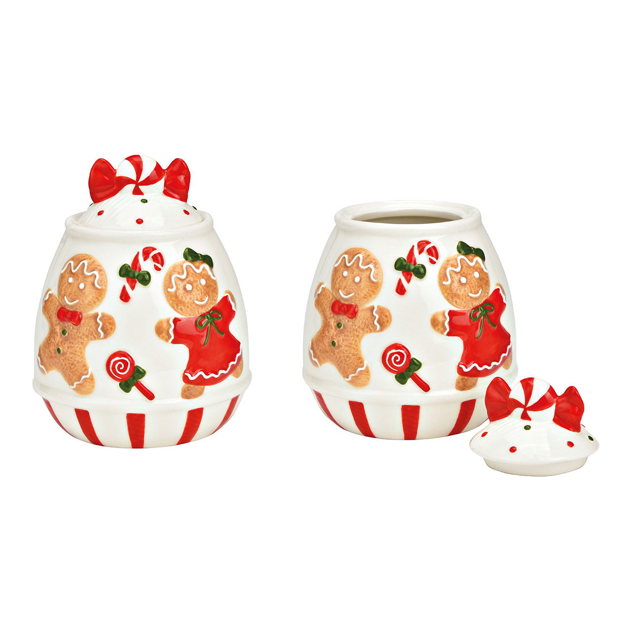 Lata de cerámica de colores para guardar figuritas de pan de jengibre (A/A/P) 11x14x11cm Töpferei, Kunst, Porzellan, Glas