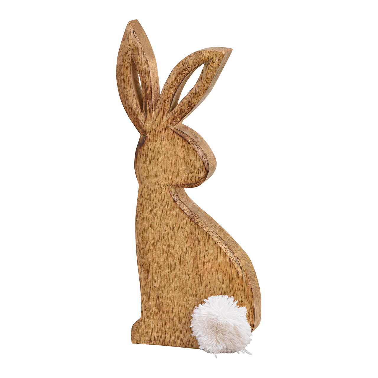 Rabbit, made of wood, brown (w/h/d) 10x25x2cm