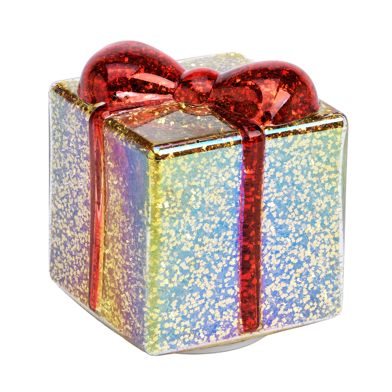 Geschenkbox, Glitzer, Paket, Geschenkverpackung, Rotes Band