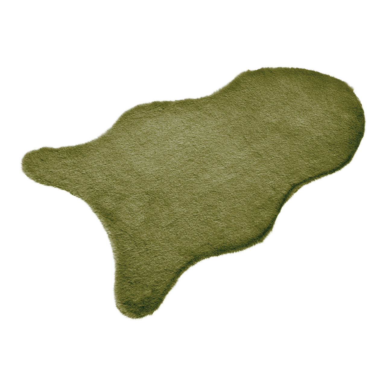 Fourrure artificielle de lapin en polyester vert matcha (L/H/P) 80x50x2cm