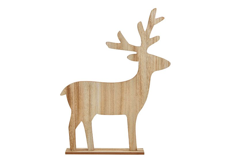 Espositore cervo in legno marrone (L/H/D) 42x56x5cm