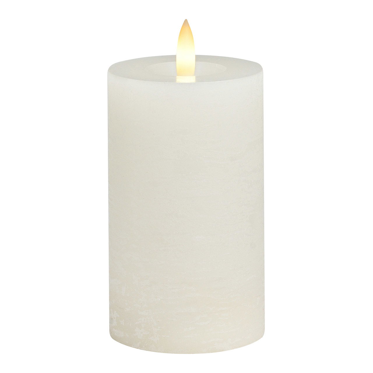 Candle LED white, flickering light, exclusive 2xAAA made of wax (W/H/D) 7x12x7cm