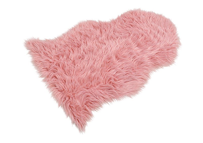 Fake sheepskin, pink (b/h) 90x60cm