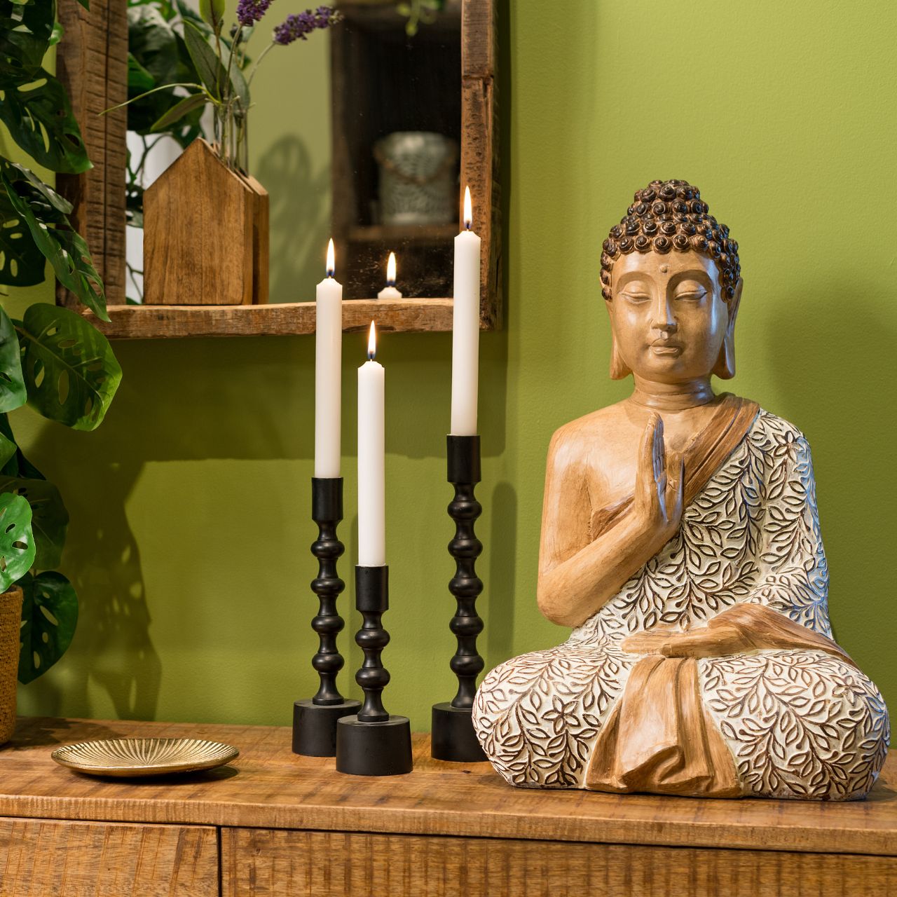 Kerzenhalter aus Metall Schwarz (B/H/T) 6x27x6cm Kerzenhalter aus Metall Schwarz (B/H/T) 6x27x6cm