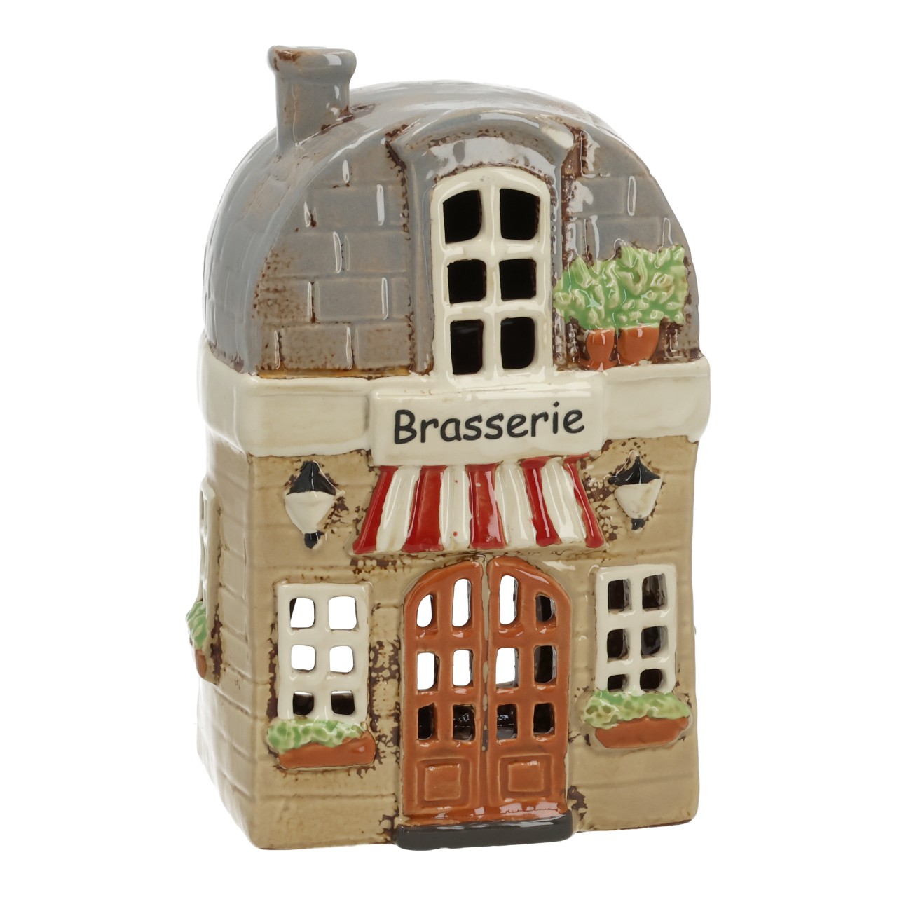 figurine, haus, brasserie, miniatur, keramik