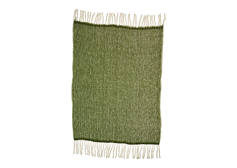 Groene sprei van textiel (B/H/D) 130x170x1cm