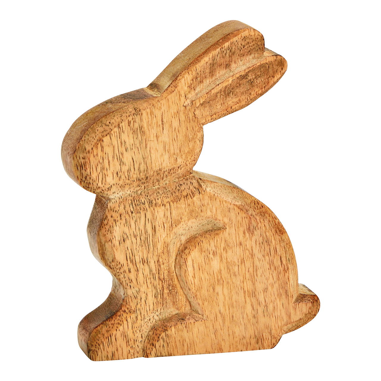 Natural mango wood rabbit stand (W/H/D) 11x15x2cm Natural mango wood rabbit stand (W/H/D) 11x15x2cm