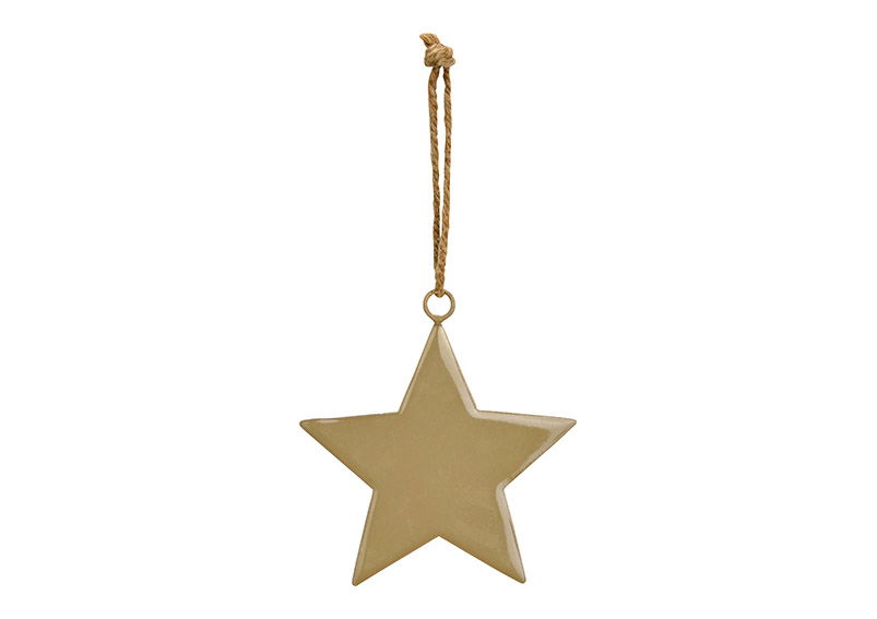 Hanger star made of metal beige (W/H) 10x10cm