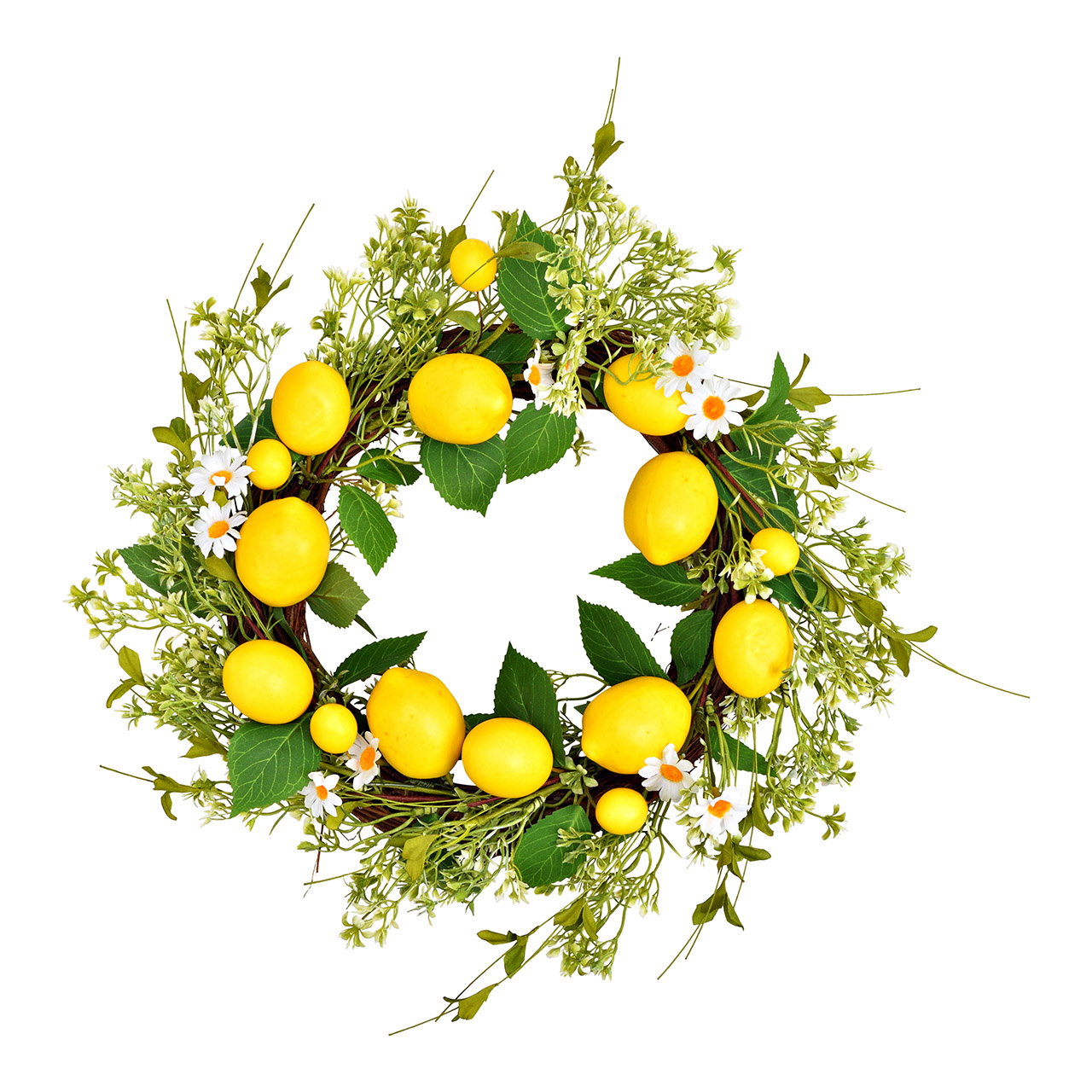 Guirnalda de limones artificiales de plástico/ratán, Gleb/verde (A/A/P) 42x10x42cm Guirnalda de limones artificiales de plástico/ratán, Gleb/verde (A/A/P) 42x10x42cm