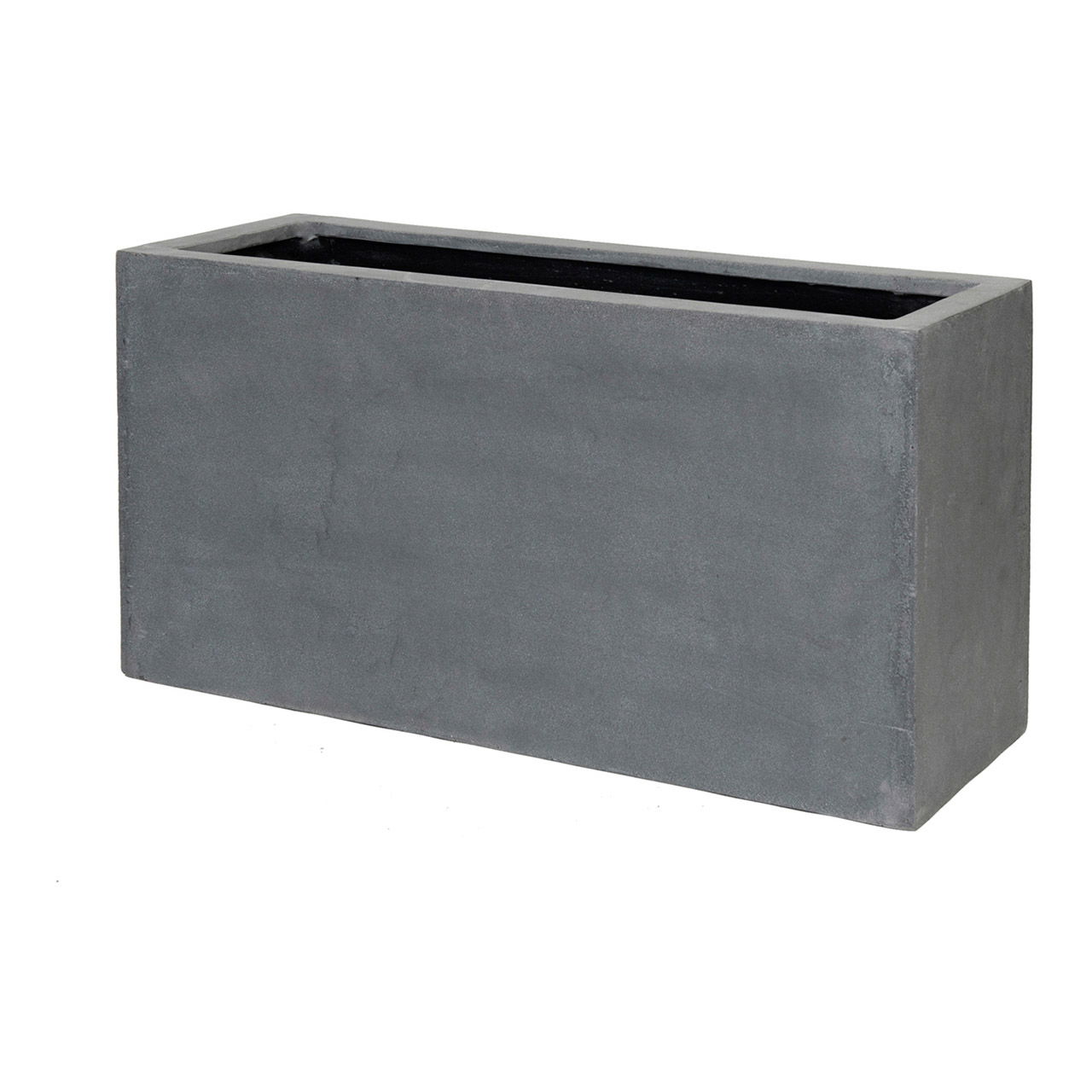 Maceta de Fiberstone gris (A/A/P) 80x40x30cm