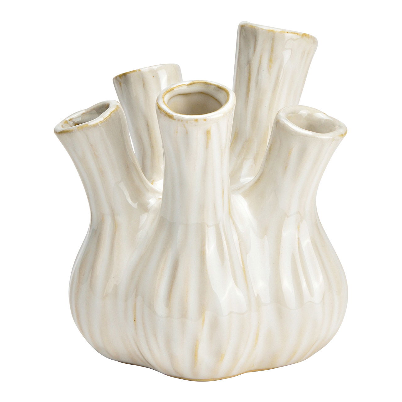 Vase en céramique blanc (L/H/P) 13x16x13cm Vase en céramique blanc (L/H/P) 13x16x13cm