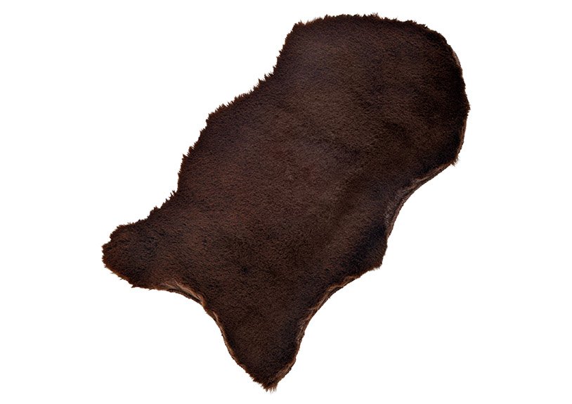 Rabbit fur Faux fur from polyester Brown (W/H/D) 50x25x2cm
