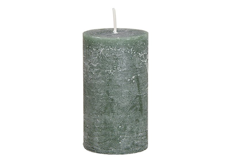 Candle 6.8x12x6.8cm made of wax green