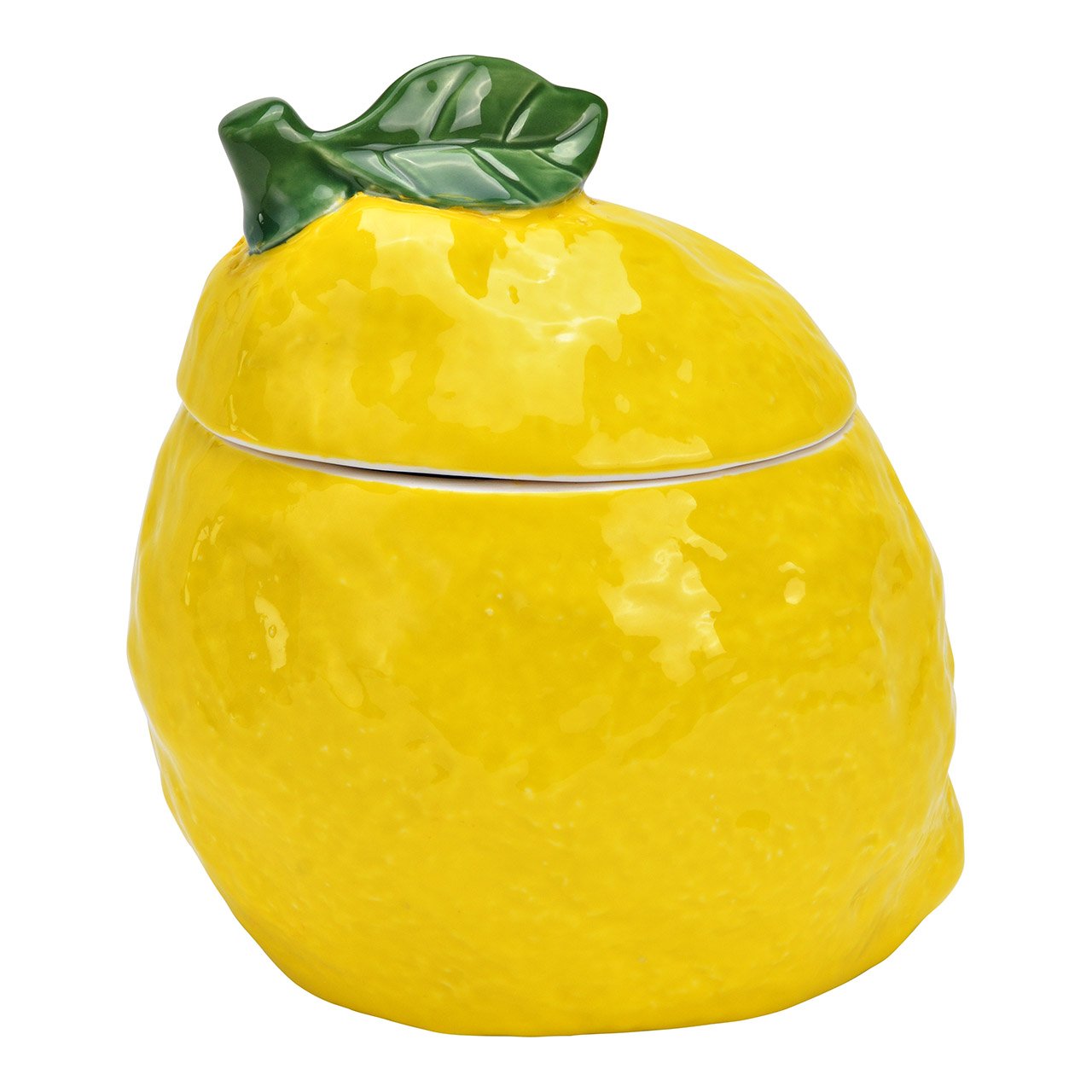 Lemon jar made of ceramic, yellow (W/H/D) 13x15x12cm