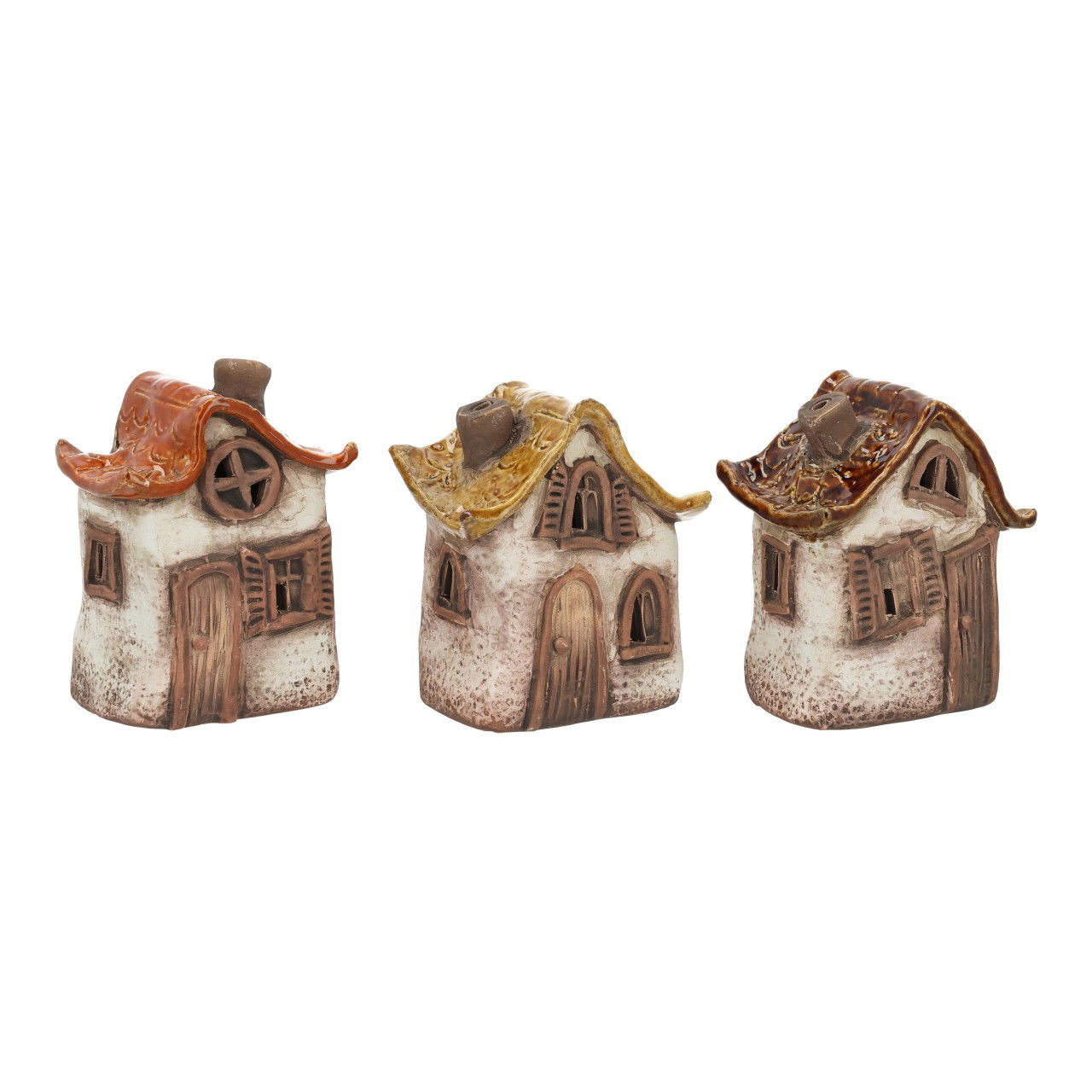 Gres linterna casa marrón 3 surtidos (A/A/P) 7.1x12.6x9.5cm Gres linterna casa marrón 3 surtidos (A/A/P) 7.1x12.6x9.5cm