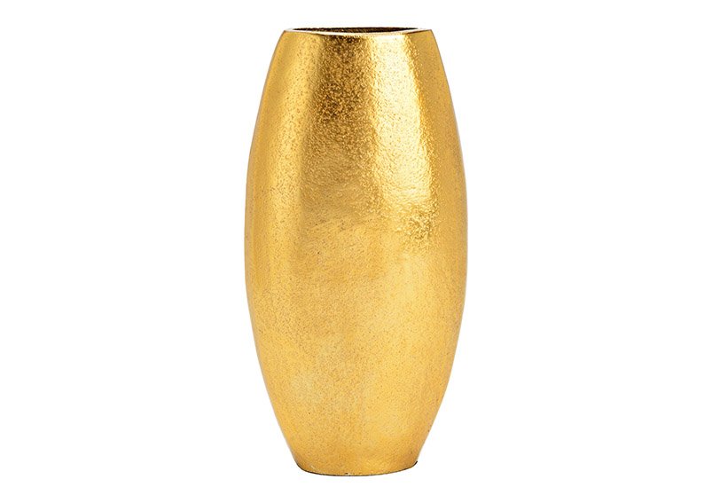 Vaso in metallo oro (L/A/D) 11x22x6cm