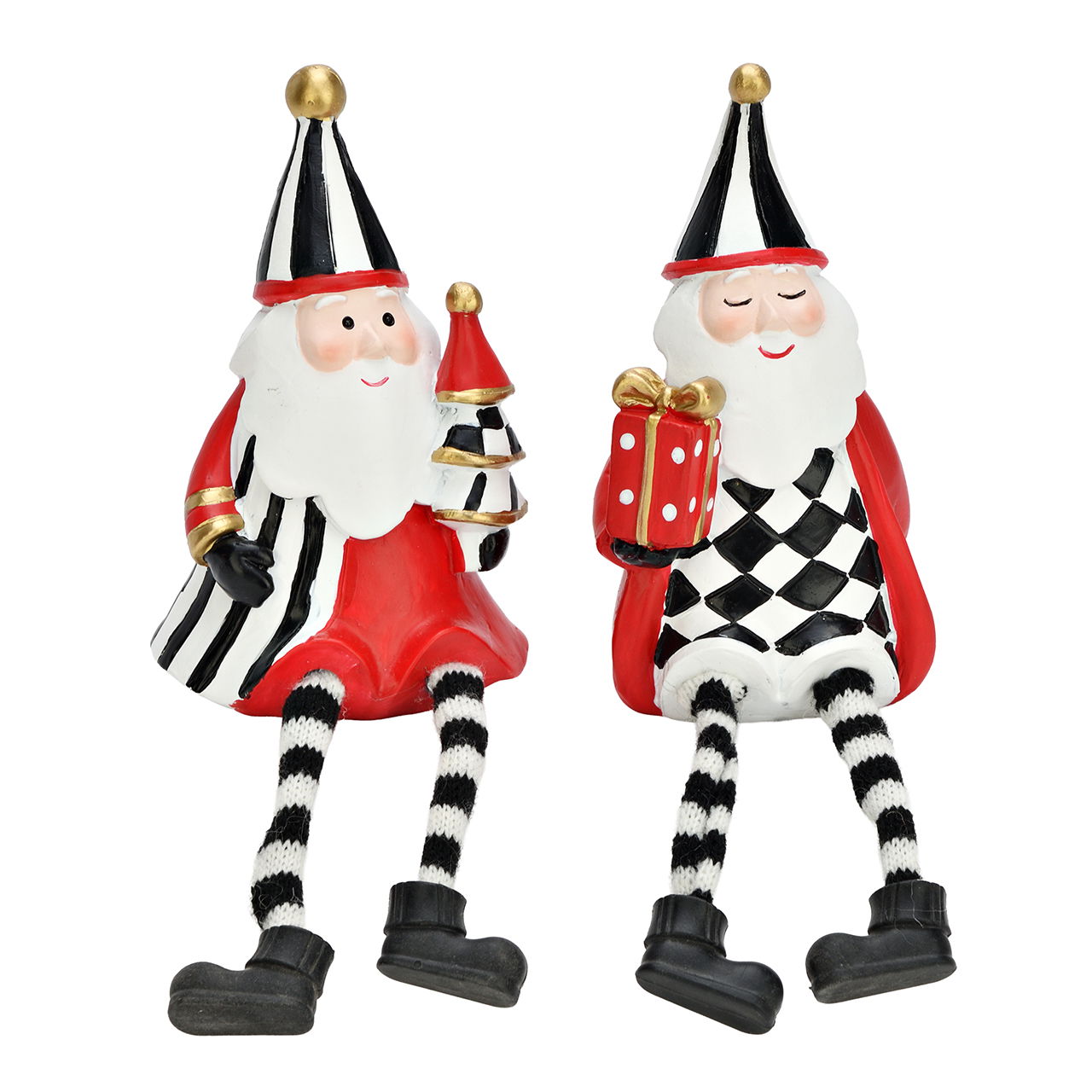 Santa Claus circus edge stool made of poly colorful (W/H/D) 7x18x5cm Figur, Spielzeug, Person