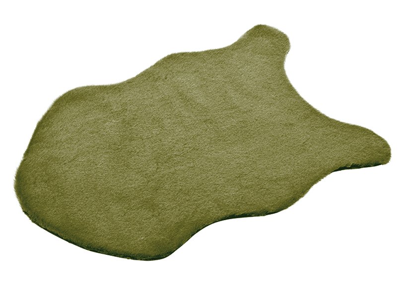 Pelliccia di coniglio in poliestere ecologico Verde Matcha (L/H/D) 90x60x2cm