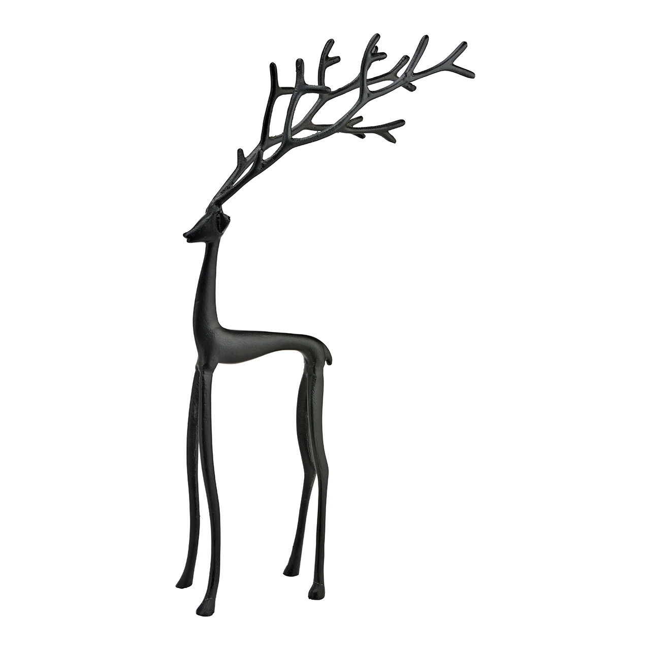 Stag made of black metal (W/H/D) 29x59x12cm