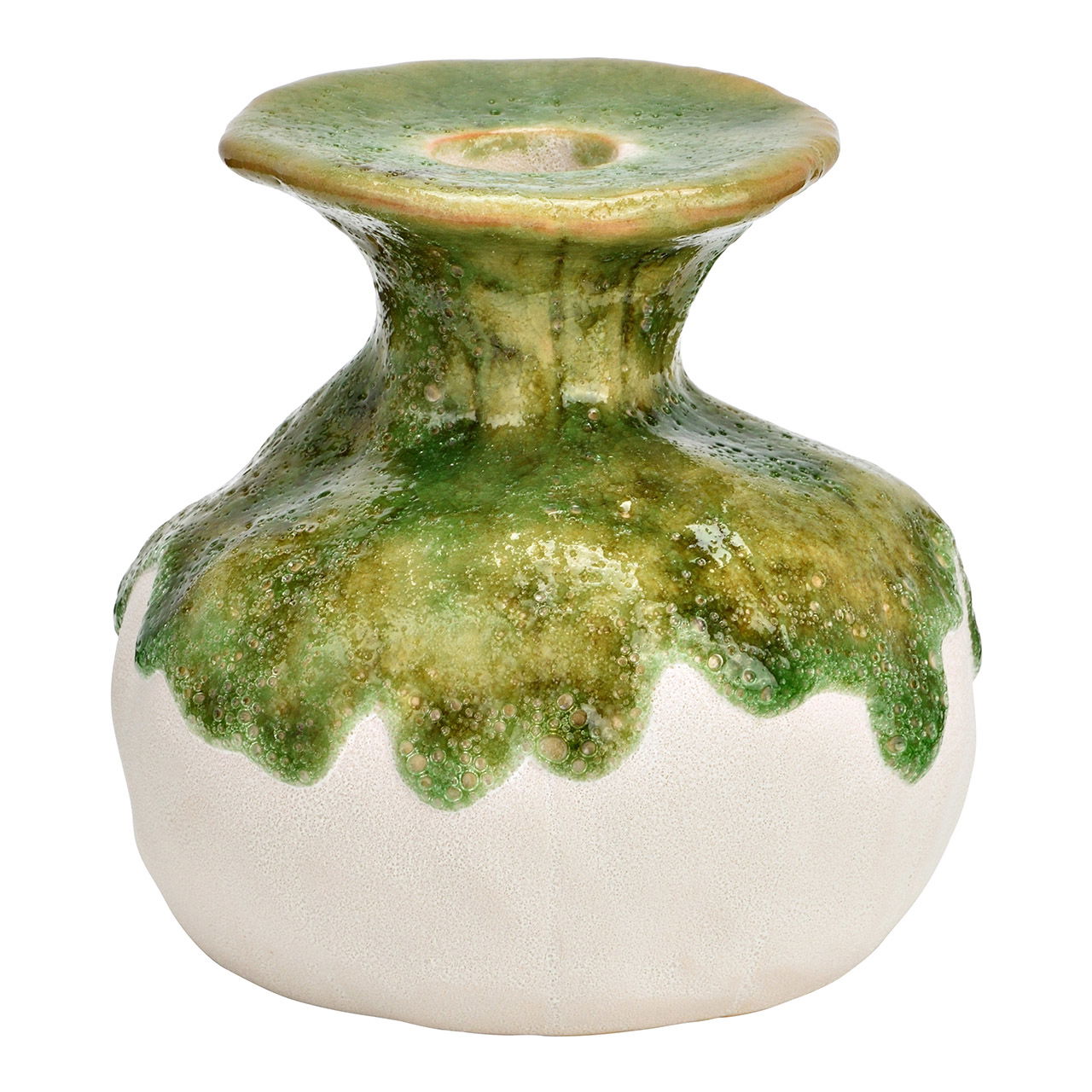 Keramische kandelaar, groen (B/H/D) 10x10x10cm Keramische kandelaar, groen (B/H/D) 10x10x10cm