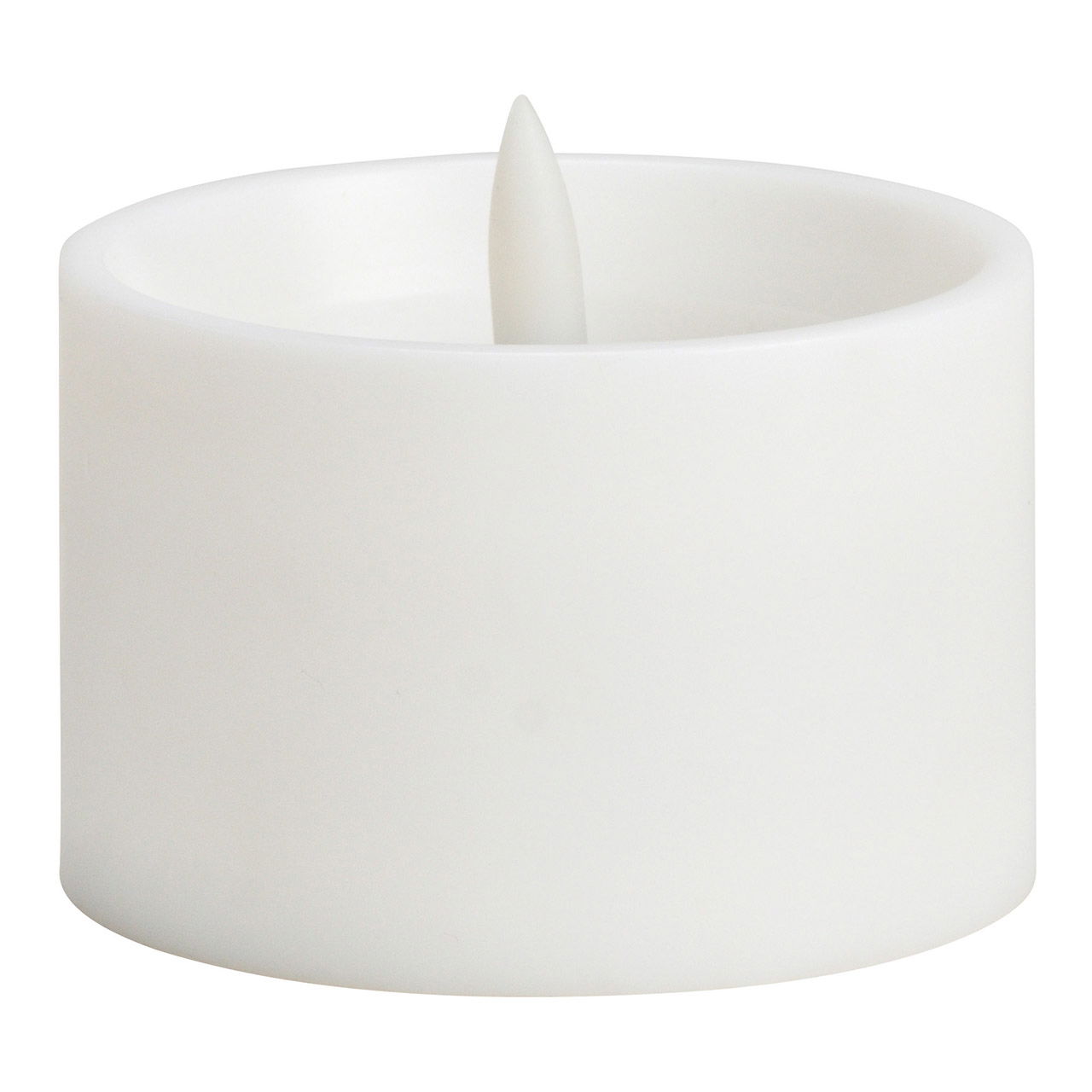 LED outdoor candle made of plastic with timer, white (W/H/D) 8x6x8cm, excluding 2xAA