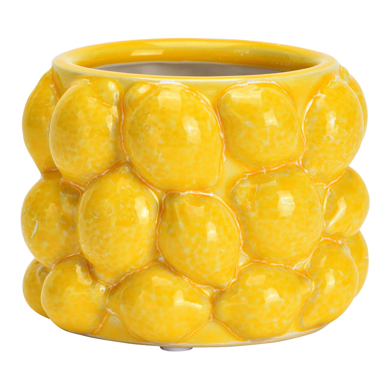 Vaso da fiori in ceramica Lemon, giallo (L/H/D) 10x8x10cm