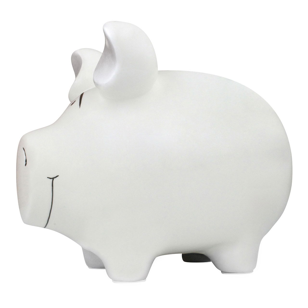 KCG Sparschwein aus Keramik, Weiß (B/H/T) 17x15x15cm Mittelschwein Sparschwein