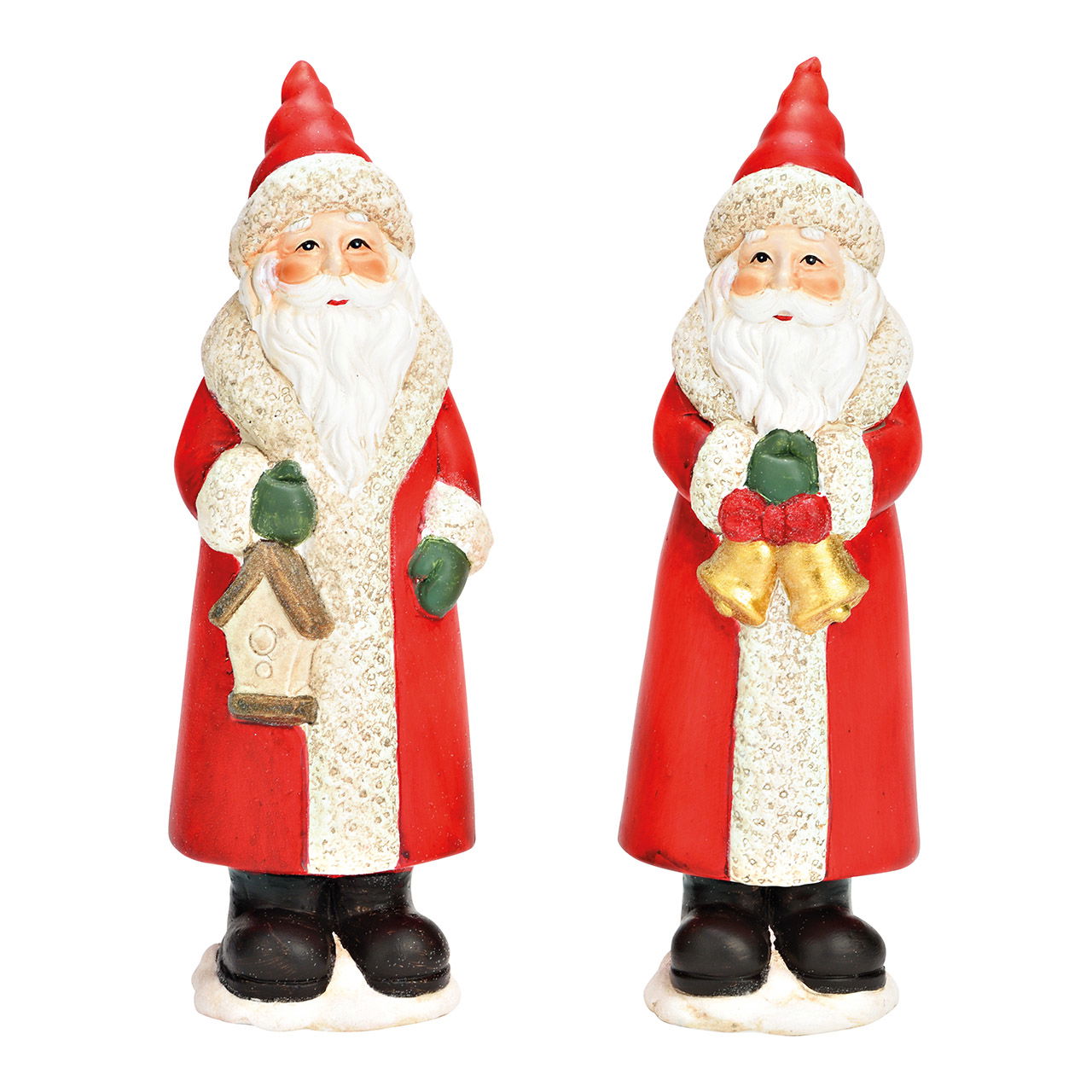 Nikolaus aus Ton rot 2-fach, (B/H/T) 7x21x7cm