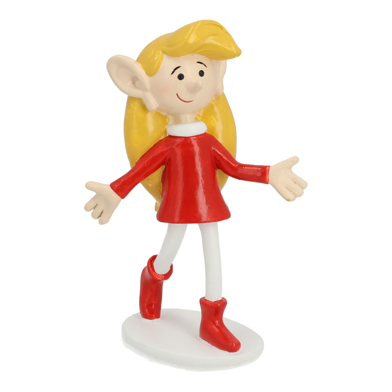 Figurine, Miniature, Rotes Kleid, Blonde Haare, Basissockel