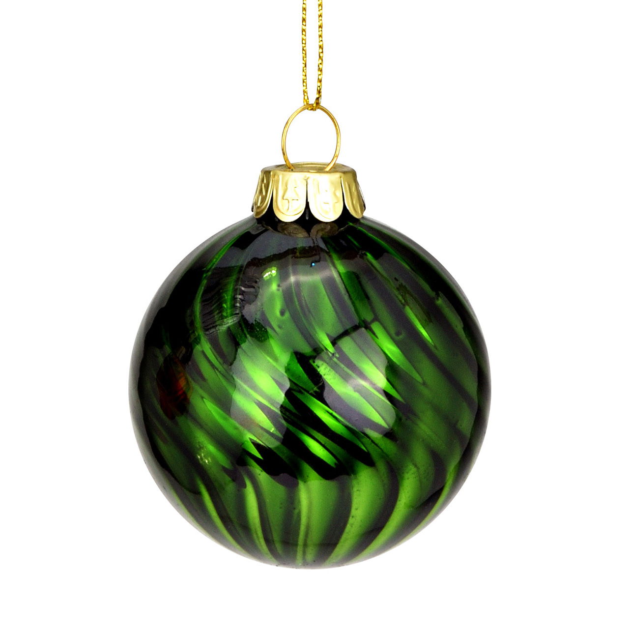 Weihnachtskugel aus Glas, Grün Ø6cm Weihnachtskugel aus Glas, Grün Ø6cm