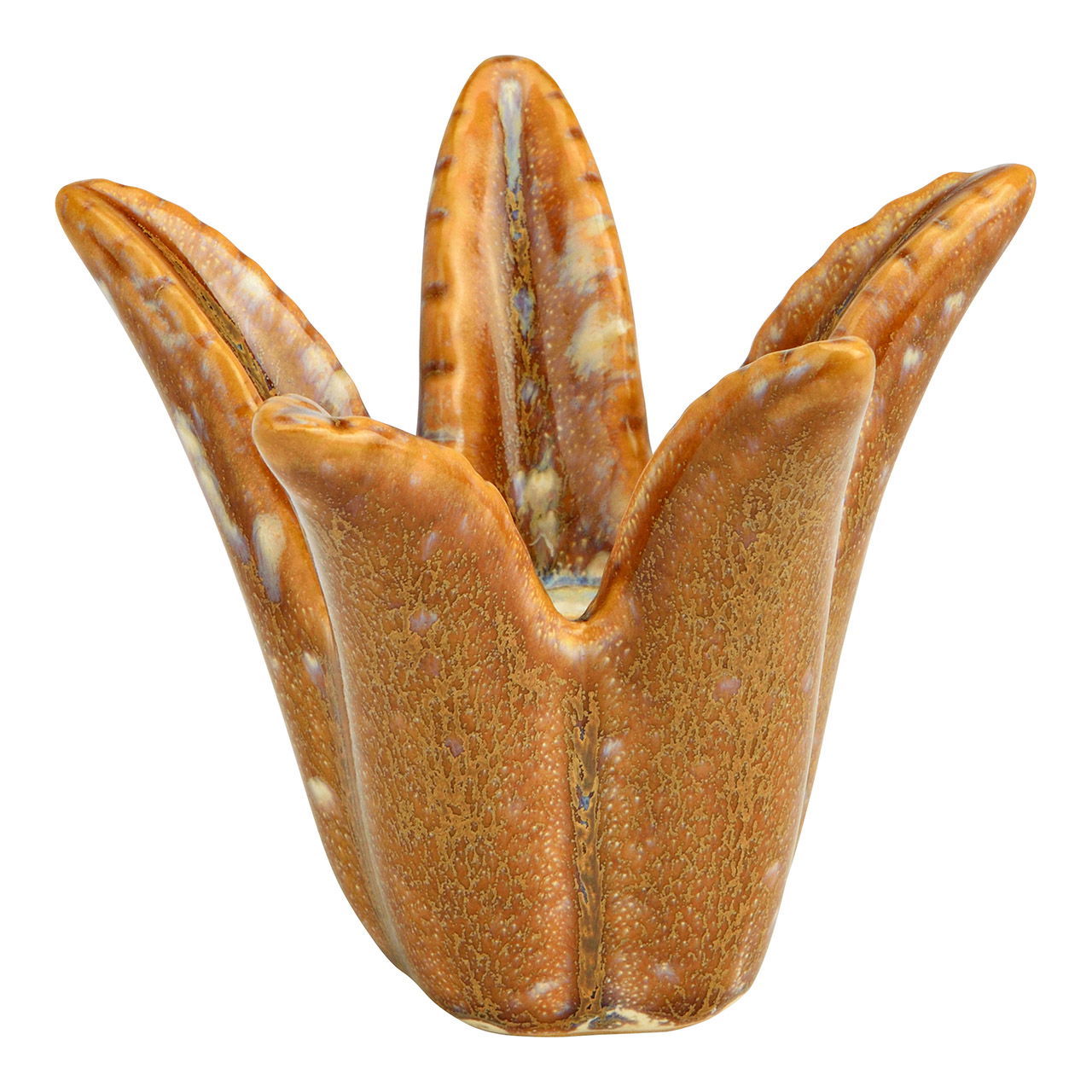 Keramische kandelaar, bruin (B/H/D) 10x8x9cm Elektronik, Hardware, Brot, Essen, Leben im Meer