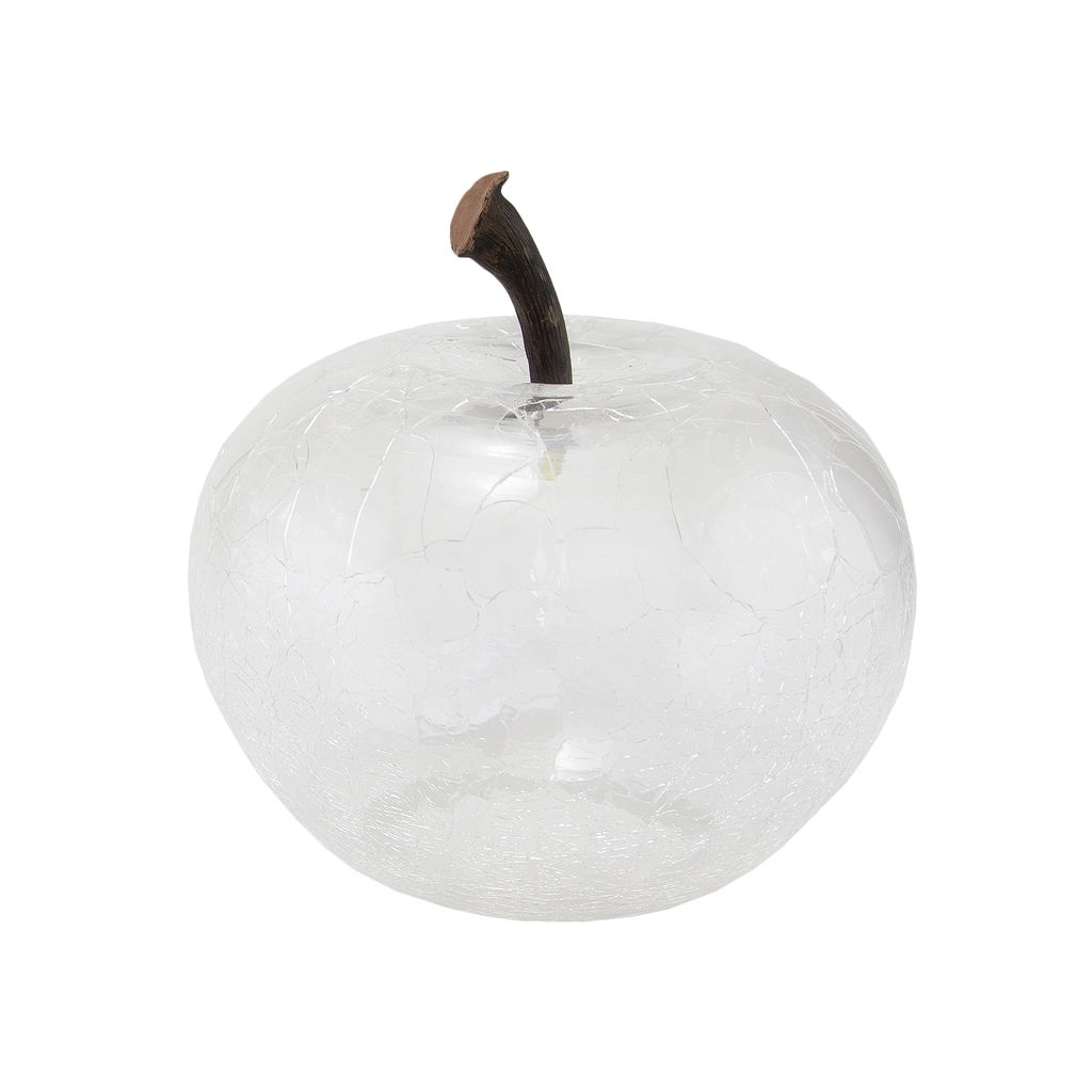 Apfel, Glas, 14x11/15cm, 1  Stck, transparent