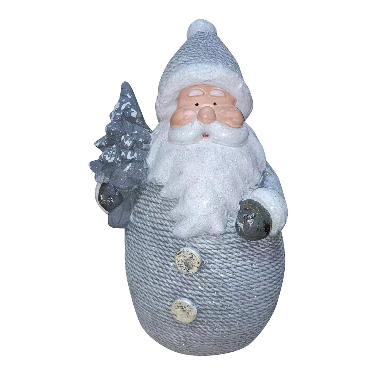 Papá Noel de magnesia gris (A/A/P) 25x40x18cm