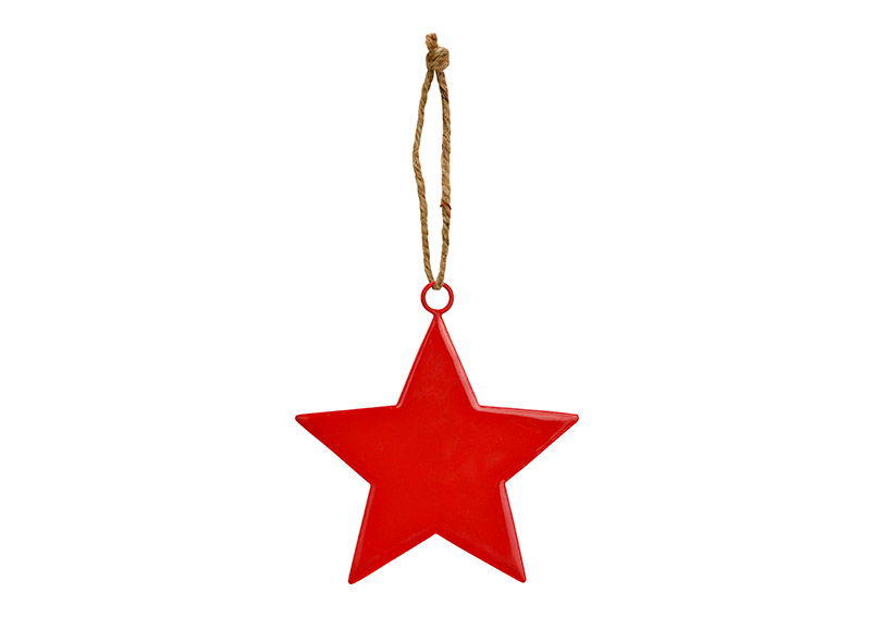 Hanger star made of metal red (W/H) 10x10cm