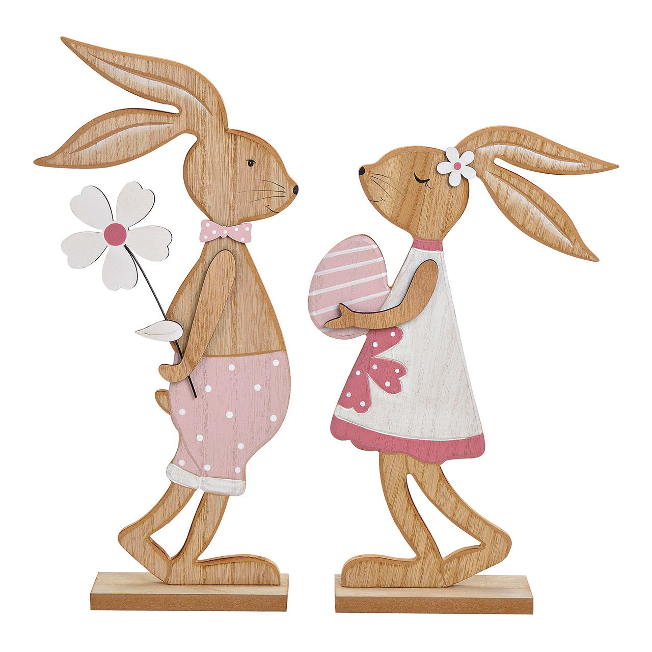 Présentoir lapin en bois violet 2 fois, (L/H/P) 18x40x15cm, 21x34x5cm Présentoir lapin en bois violet 2 fois, (L/H/P) 18x40x15cm, 21x34x5cm