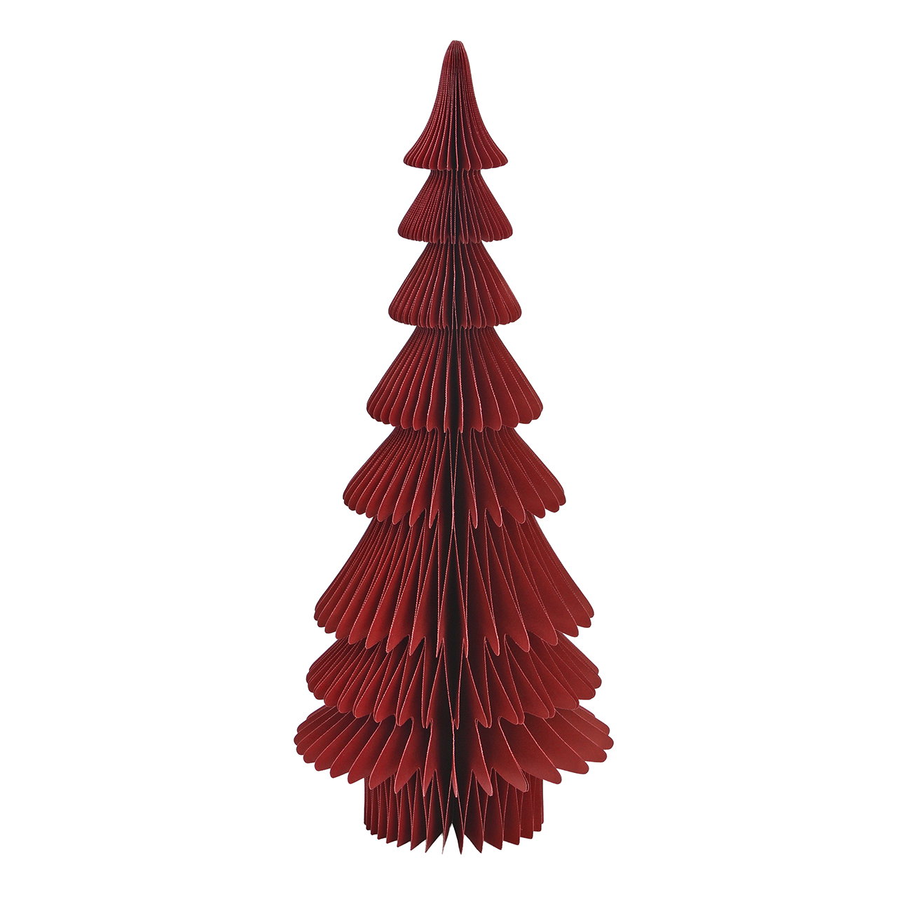Sapin Honeycomb en papier/carton rouge (L/H/P) 19x45x19cm Kunstbaum, Weihnachtsbaum, Papierbaum, Roter Baum, Origami-Baum