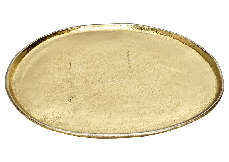 Deko Teller aus Metall Gold (B/H/T) 29x1x26cm