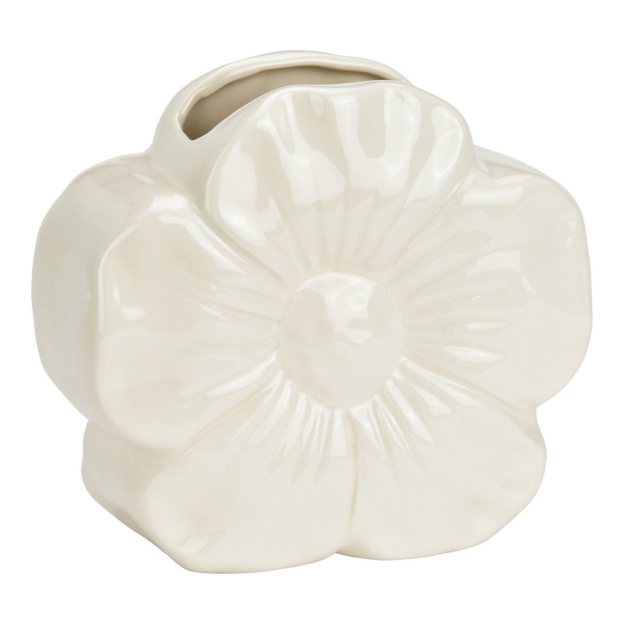 Vase Fleur en porcelaine, blanc (L/H/P) 15x14x6cm Töpferei, Kunst, Porzellan, Glas