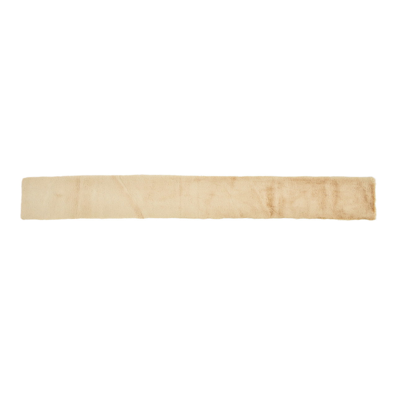 Bierbank Sitzauflage Kannichenfell aus Polyester, mit Gummiband, Beige (B/H/T) 220x25x2cm Dekoration für Zuhause
