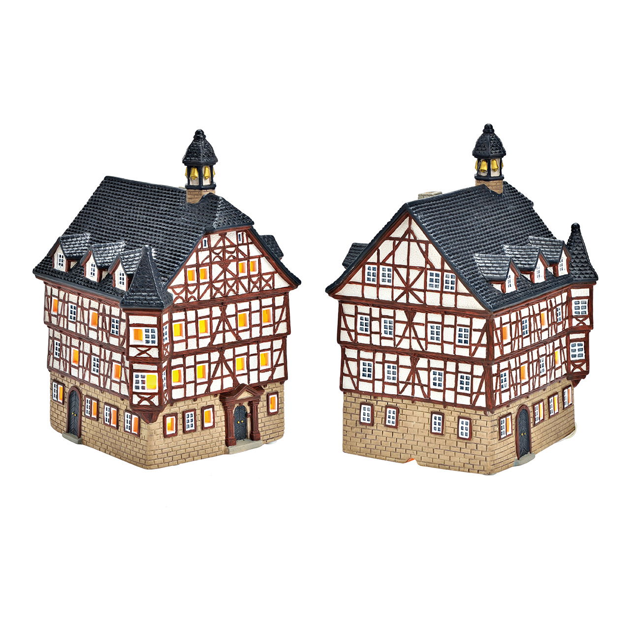 Wurm Maison lumineuse Hôtel de ville Grünberg en porcelaine, Coloré (L/H/P) 14x22x15cm Wurm Maison lumineuse Hôtel de ville Grünberg en porcelaine, Coloré (L/H/P) 14x22x15cm
