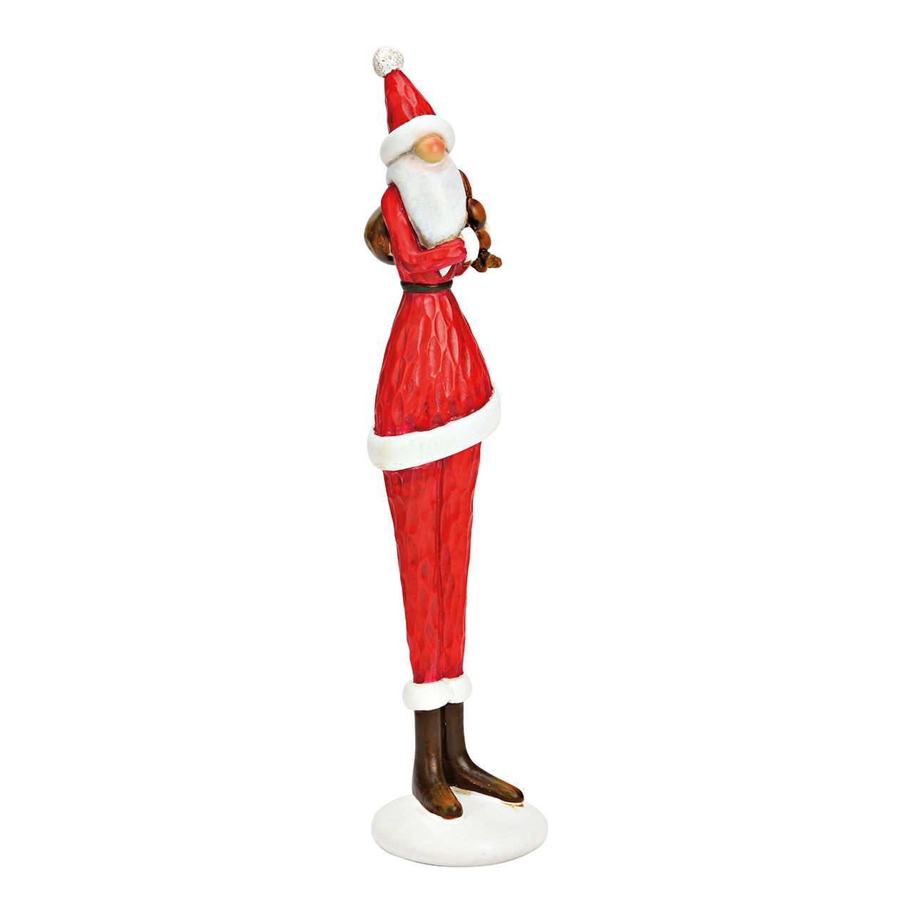 Nikolaus mit Sack aus Poly rot (B/H/T) 7x29x7cm Nikolaus mit Sack aus Poly rot (B/H/T) 7x29x7cm