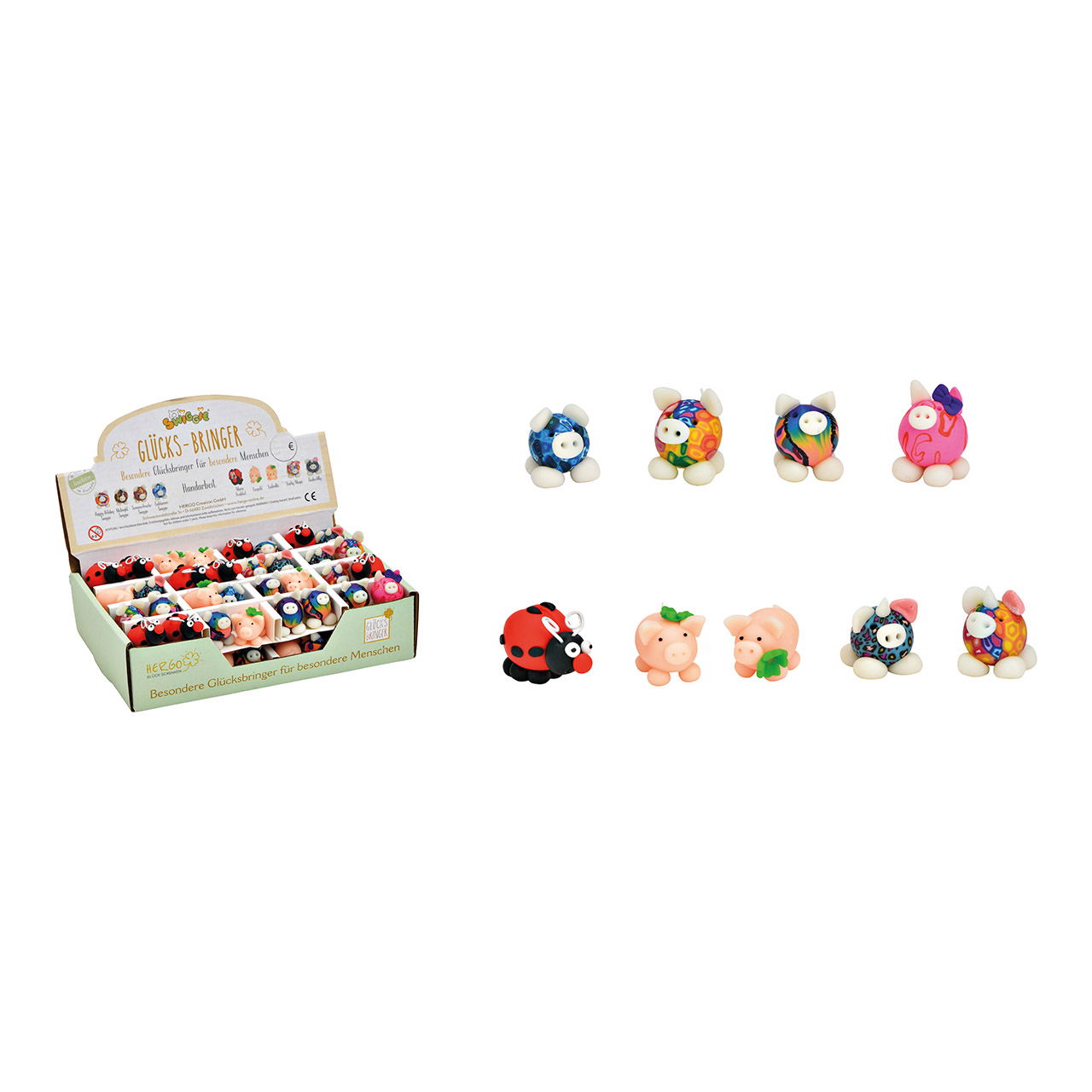 Porte-bonheur multicolore 9 fois (L/H/P) 1,7x2,5x3cm Porte-bonheur multicolore 9 fois (L/H/P) 1,7x2,5x3cm