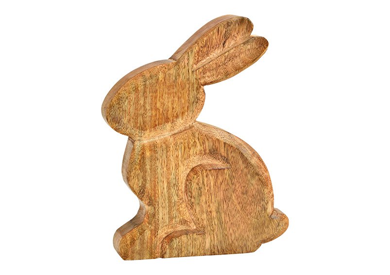Expositor Hare de madera de mango natural (A/H/D) 19x25x3cm