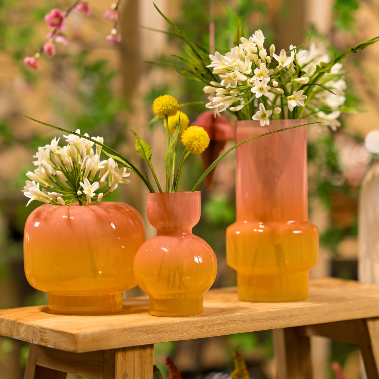 Vase aus Glas pink/rosa (B/H/T) 11x16x11cm Vase aus Glas pink/rosa (B/H/T) 11x16x11cm