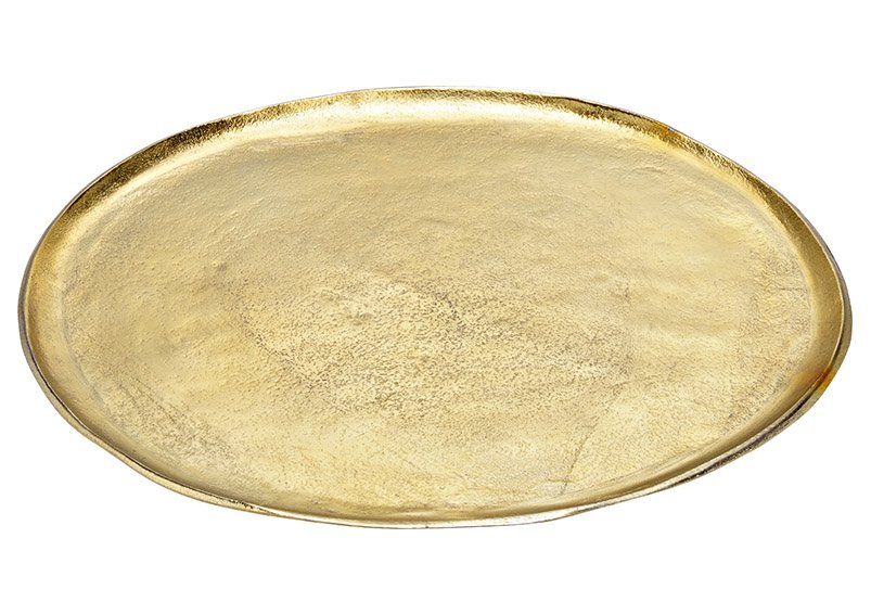 Plate metal gold (W/H/D) 40x1x37cm