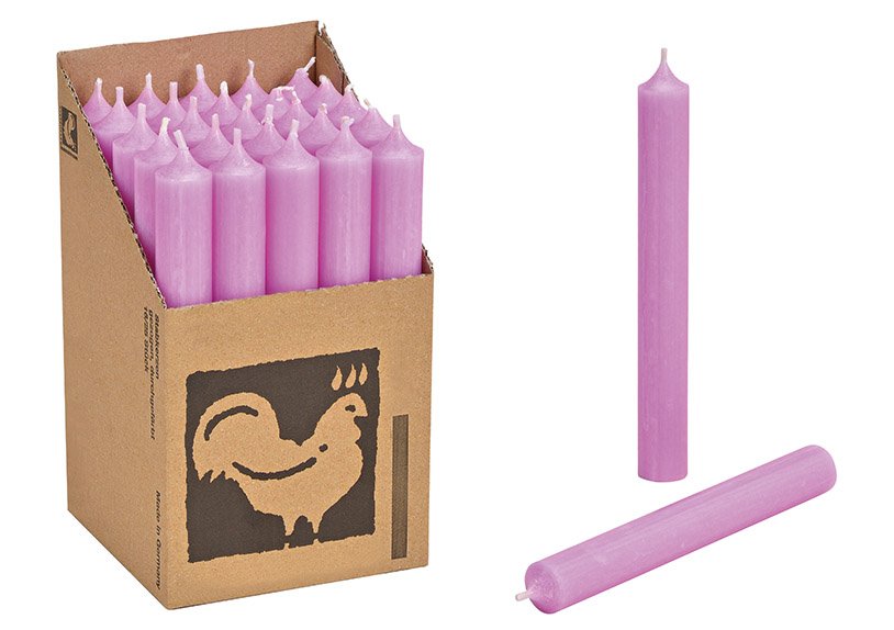 Candle pastel violet color, 2x18x2cm