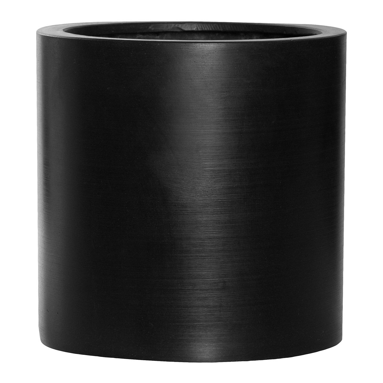 Fiberstone flower pot black (W/H/D) 25x25x25cm