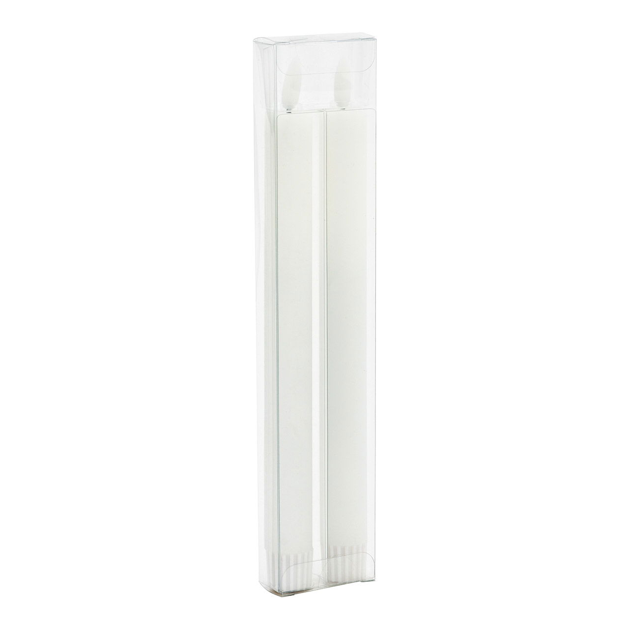 Juego de 2 velas LED, de cera blanca (A/A/D) 2x24x2cm funcionamiento con pilas 2xAA no incluidas